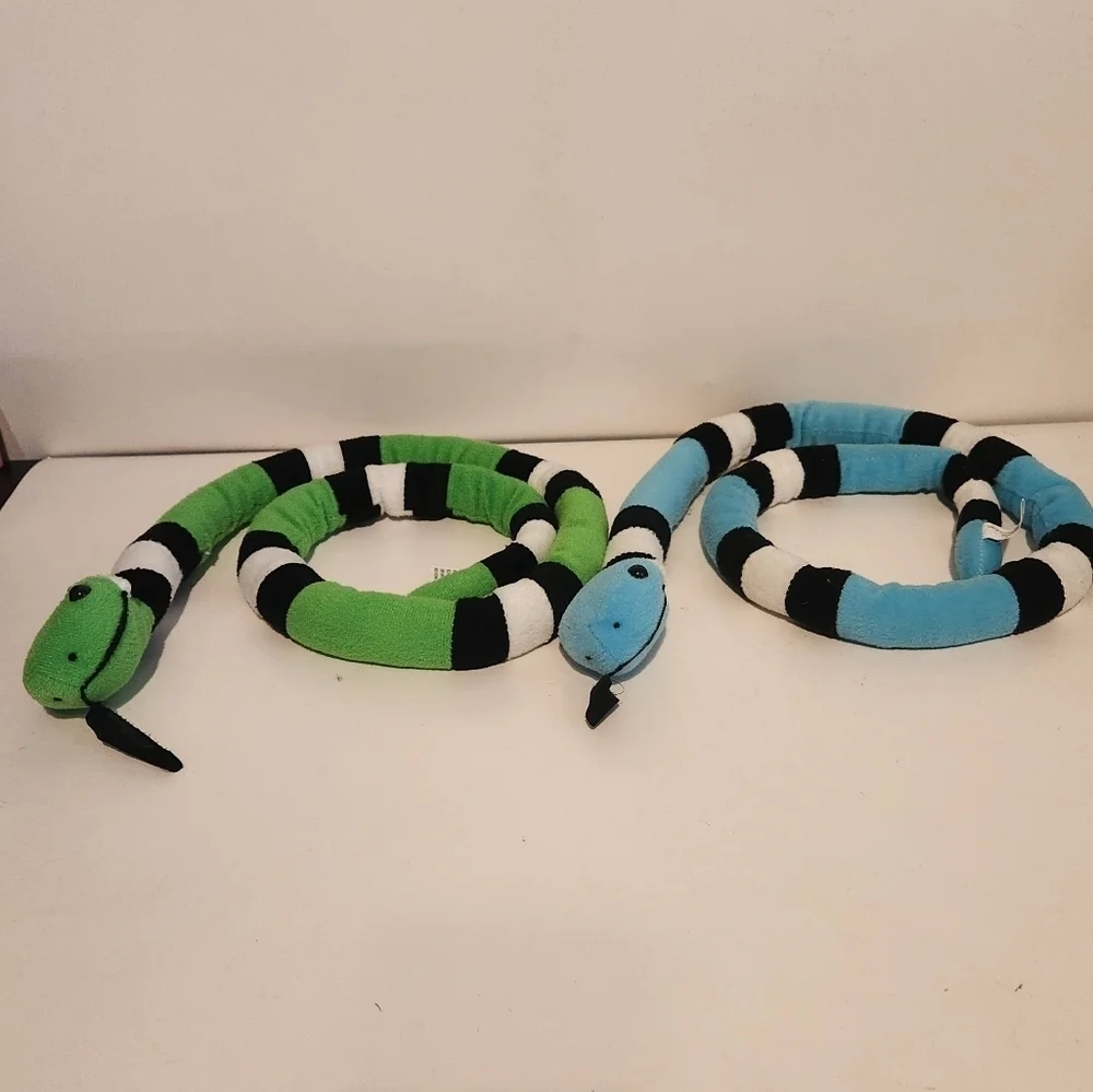Lot of 2 Colorful Striped Snakes Oriental Trading Company